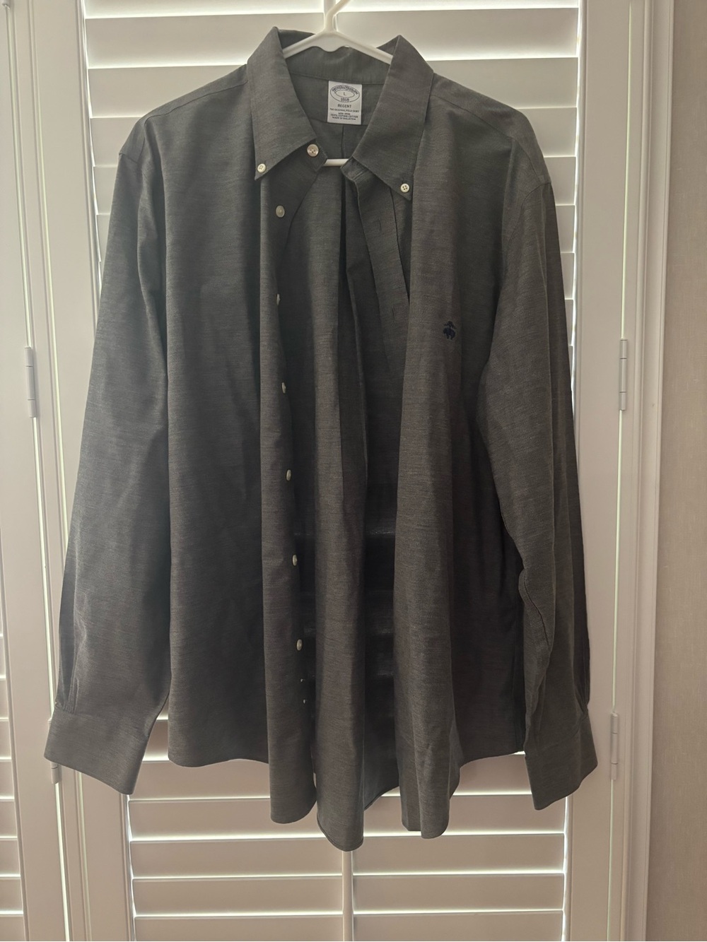 Brooks Brothers Gray Regent Button-Up Shirt